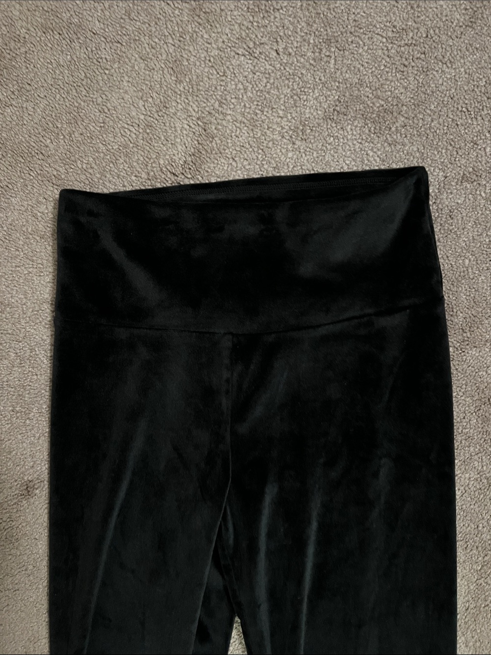 32 degrees thermal insulation black velour velvet leggings - Picture 2 of 6